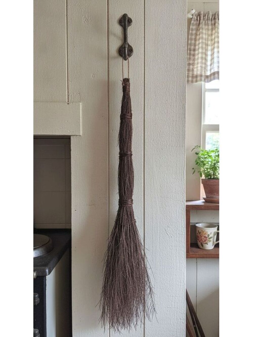 Rustic Decorative Cinnamon Scented Hanging Twig Broom Besom Witch Broom 34"